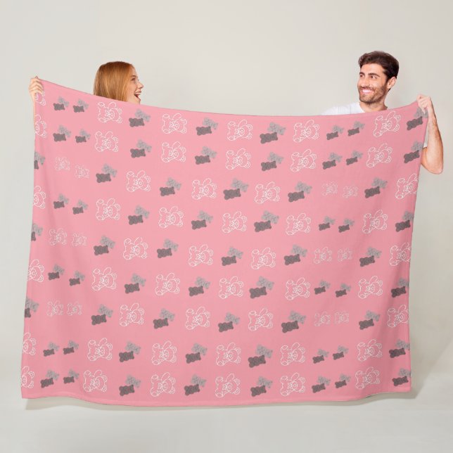 Couverture Polaire Motif ours rustique moderne  (En situation)