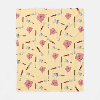 Couverture Polaire Motif Outils barbecue