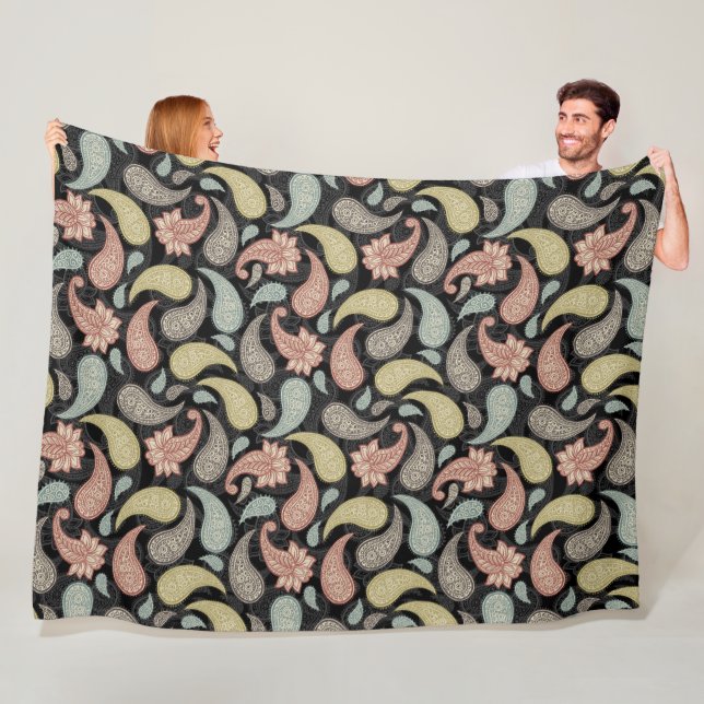 Couverture Polaire Motif Paisley  (En situation)