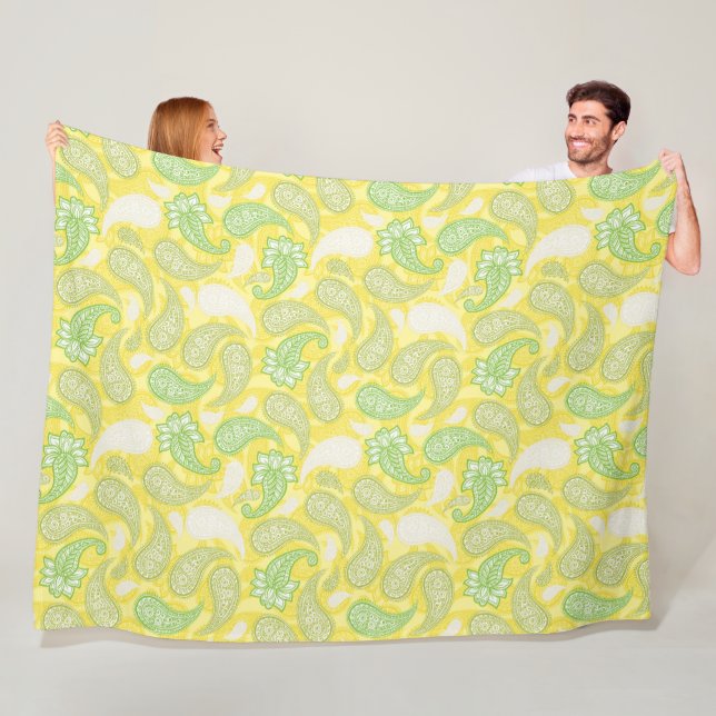 Couverture Polaire Motif Paisley  (En situation)