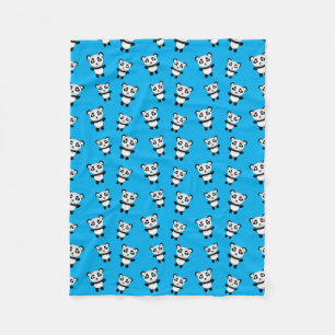 Couverture Polaire Motif panda bleu ciel mignon