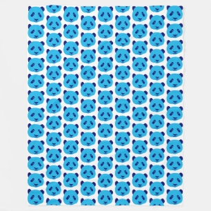 Couverture Polaire Motif Panda Blue