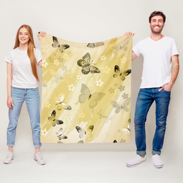 Couverture Polaire Motif papillon 10 (En situation)