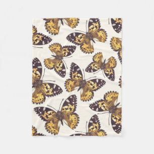 Couverture Polaire Motif papillon de femme peinte