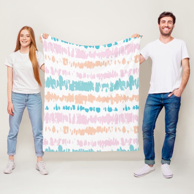 Couverture Polaire Motif Pastel Batik (En situation)