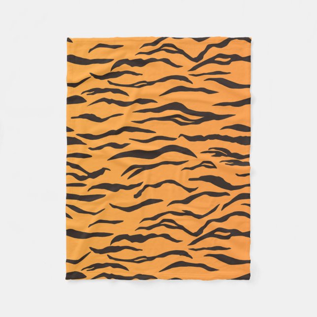 Couverture Polaire Motif Peau de tigre Rayures  (Devant)