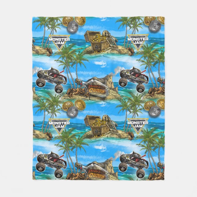 Couverture Polaire Motif Pirate's Curse de Monster Jam (Devant)
