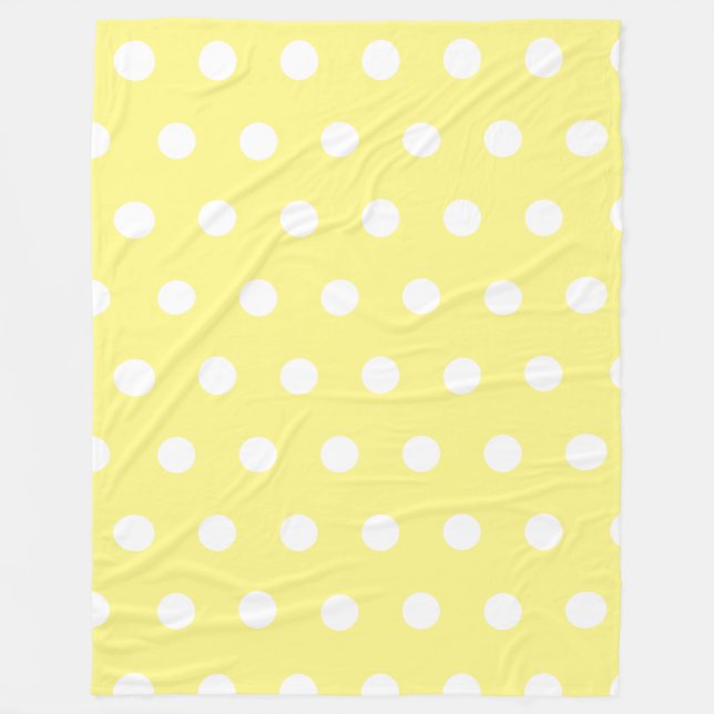 Couverture Polaire Motif Pois Jaune tendance (Devant)
