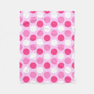 Couverture Polaire Motif pois rose