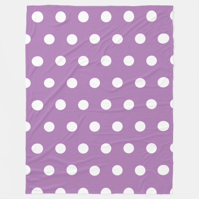 Couverture Polaire Motif Pois tendance violet (Devant)