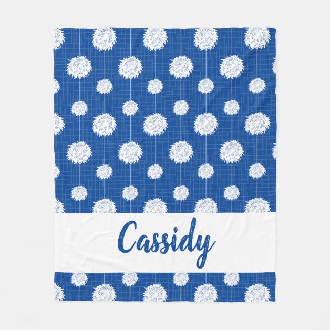 Couverture Polaire Motif Pom Pom Pom-pom girl bleu (Devant)