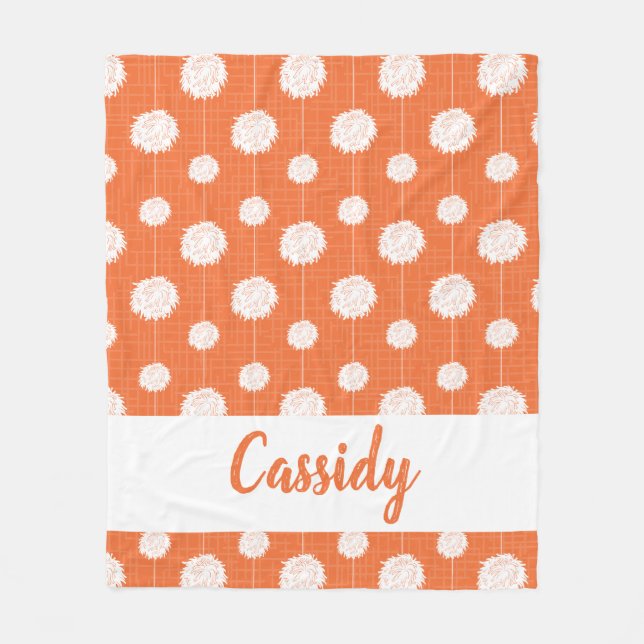 Couverture Polaire Motif Pom Pom Pom-pom girl orange (Devant)