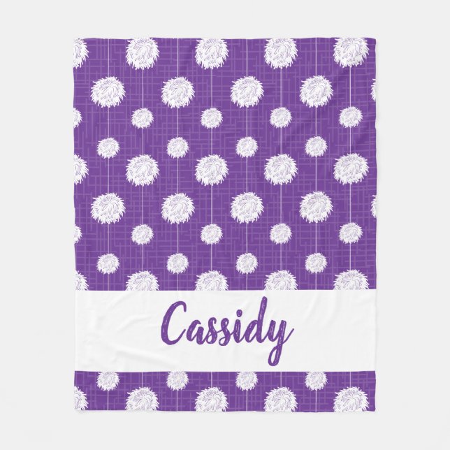 Couverture Polaire Motif Pom Pom violet Pom-pom girl (Devant)