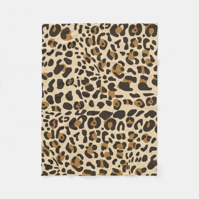 Couverture Polaire Motif Poster de animal Leopard Jaguar (Devant)