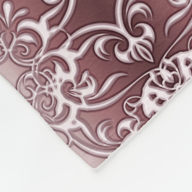 Couverture Polaire motif pourpre de style baroque (Coin)