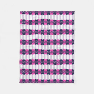 Couverture Polaire Motif pourpre et rose mignon Girly