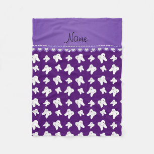 Couverture Polaire Motif pourpre mignon nommé personnalisé de dent