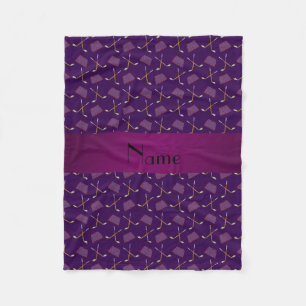 Couverture Polaire Motif pourpre nommé personnalisé d'hockey