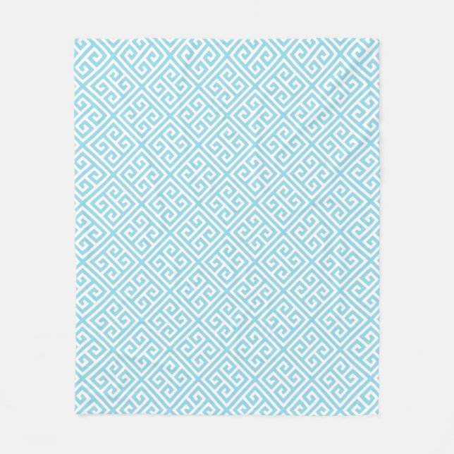 Couverture Polaire Motif principal grec d'Aqua (Devant)