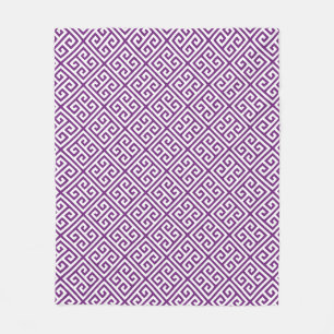 Couverture Polaire Motif principal grec pourpre de raisin