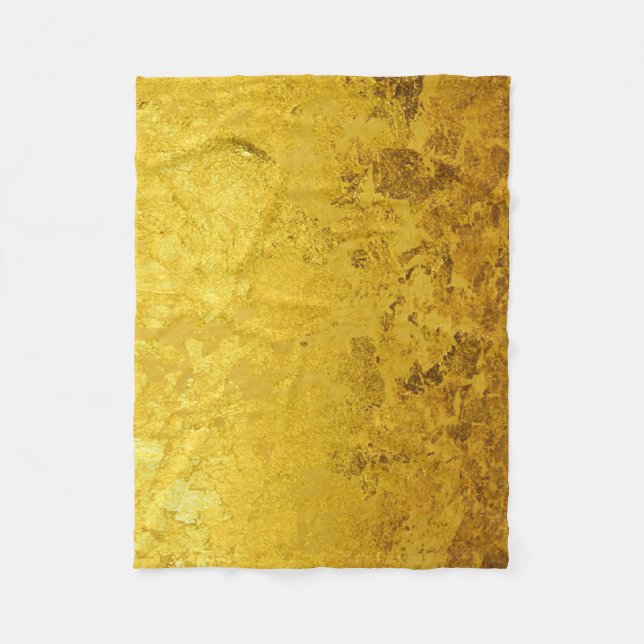 Couverture Polaire Motif PURE FEUILLE D'OR + votre texte / photo (Devant)