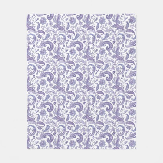 Couverture Polaire Motif Purple Paisley (Devant)