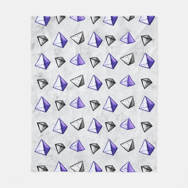 Couverture Polaire Motif Pyramid Geek de géométrie (Devant)