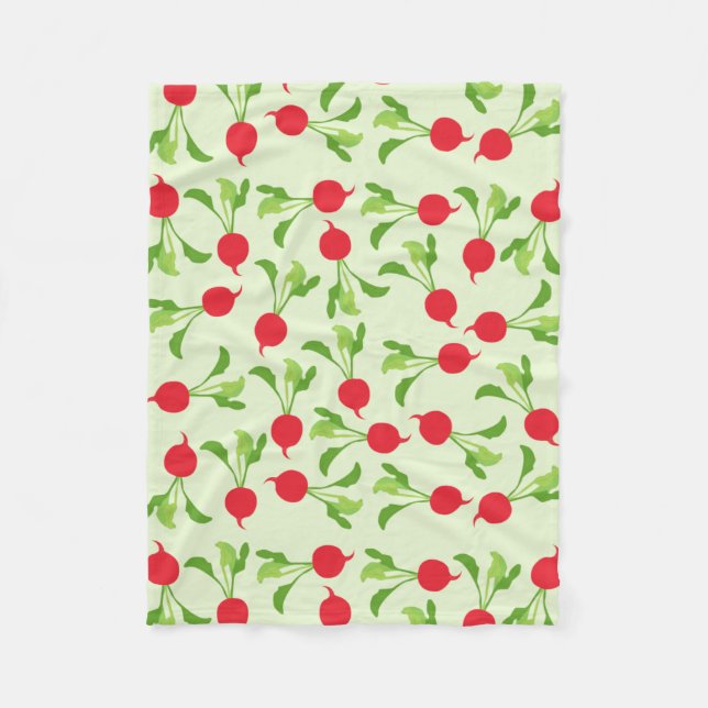 Couverture Polaire Motif Radish Red Green (Devant)