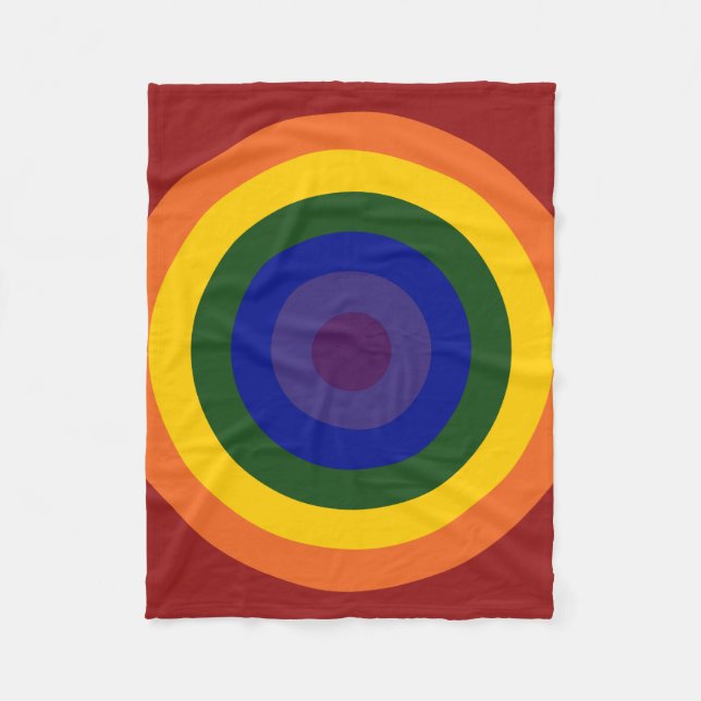 Couverture Polaire Motif Rainbow Bullseye (Devant)