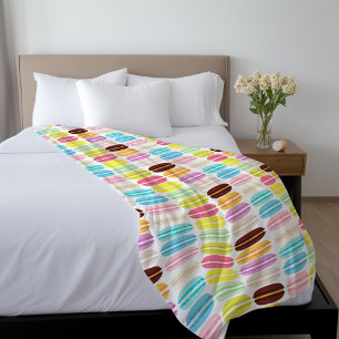 Couverture Polaire Motif Rainbow Macarons personnalisé