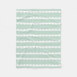 Couverture Polaire Motif rayé à pointe blanche et à pointe blanche