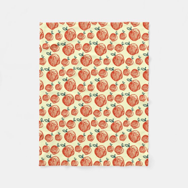 Couverture Polaire Motif Red Apple Doodle (Devant)