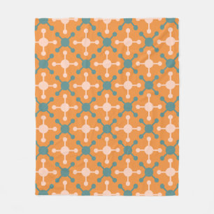 Couverture Polaire Motif rétro-géométrique de forme de molécule orang