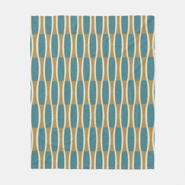 Couverture Polaire Motif rétro Mid-Century Moderne (Devant)