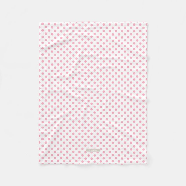 Couverture Polaire Motif rétro pastel rose pois (Devant)