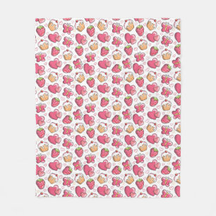 Couverture Polaire motif romantique de nourriture