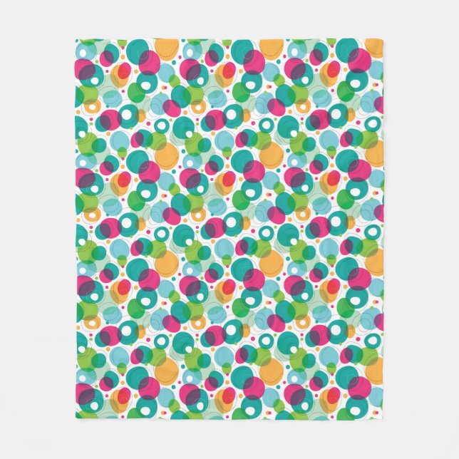 Couverture Polaire Motif rond d'enfants de bulles (Devant)