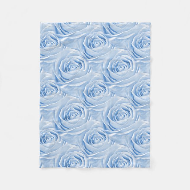 Couverture Polaire Motif rose bleu-clair de papier peint de photo (Devant)