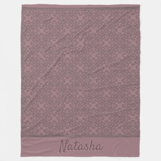 Couverture Polaire Motif Rose Dusty personnalisé (Devant)