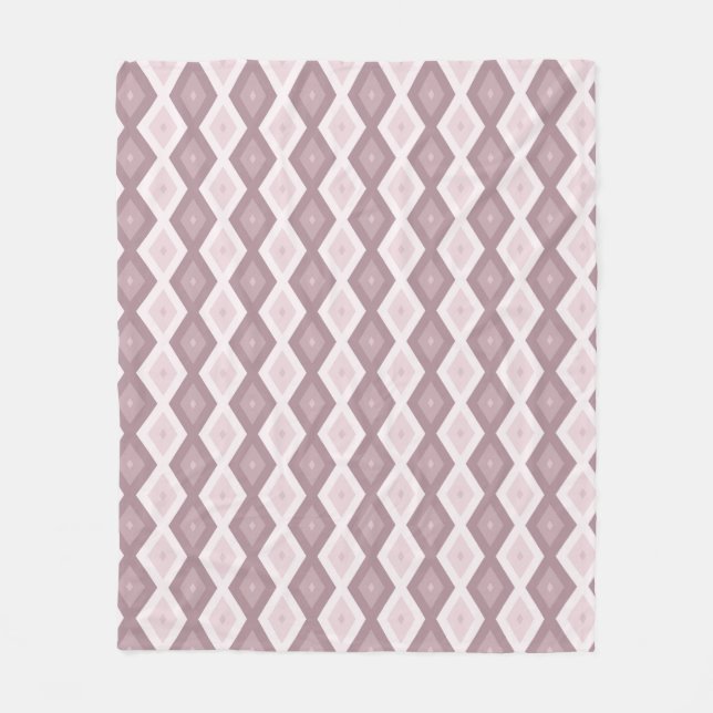Couverture Polaire motif rose quartz rose diamant (Devant)