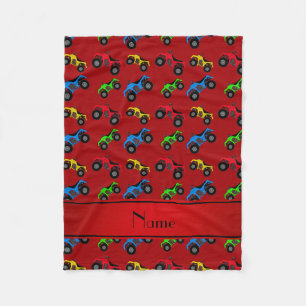 Couverture Polaire Motif rouge nommé personnalisé d'atv