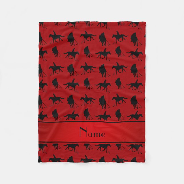 Couverture Polaire Motif rouge nommé personnalisé de polo (Devant)