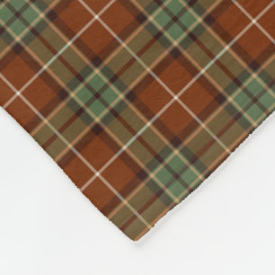 Couverture Polaire Motif rustique rouge et vert amorti de plaid