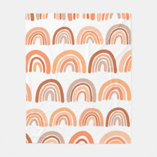 Couverture Polaire Motif sans couture avec arc-en-ciel. Texture dessi