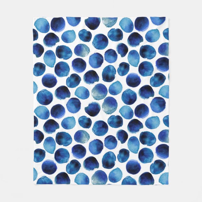 Couverture Polaire Motif sans couture avec bande d'aquarelle dessinée (Devant)