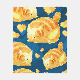 Couverture Polaire Motif sans couture avec de mignons chats en carica