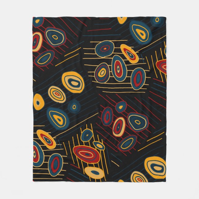 Couverture Polaire Motif sans couture avec doodles modernes abstraits (Devant)