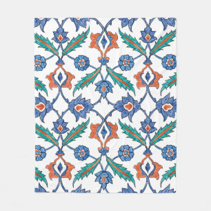 Couverture Polaire Motif sans couture avec ornement floral m'imitant