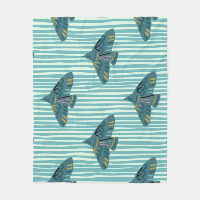 Couverture Polaire Motif sans couture avec persil à la main (Devant)