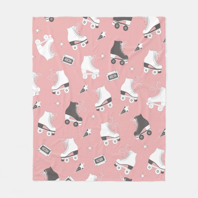 Couverture Polaire Motif sans couture avec roulettes et cassette t (Devant)